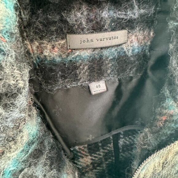 JOHN VARVATOS 'Baxter' Wool Plaid Trucker Jacket MSRP$$1298 - Picture 2 of 10